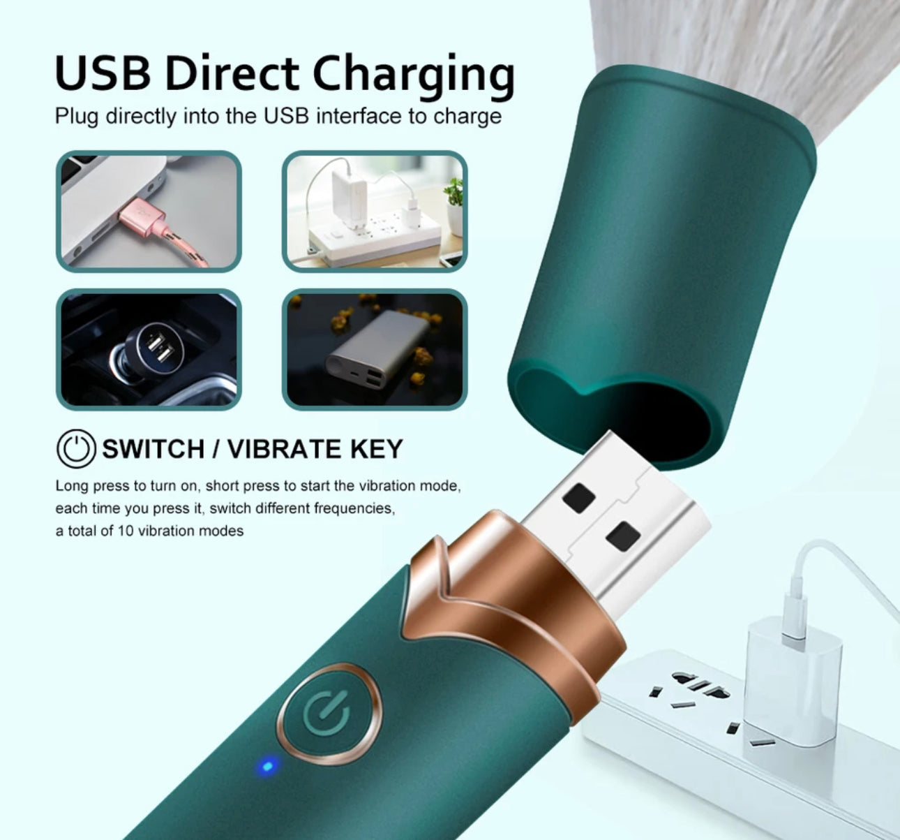 Makeup Brush Bullet Vibrator
