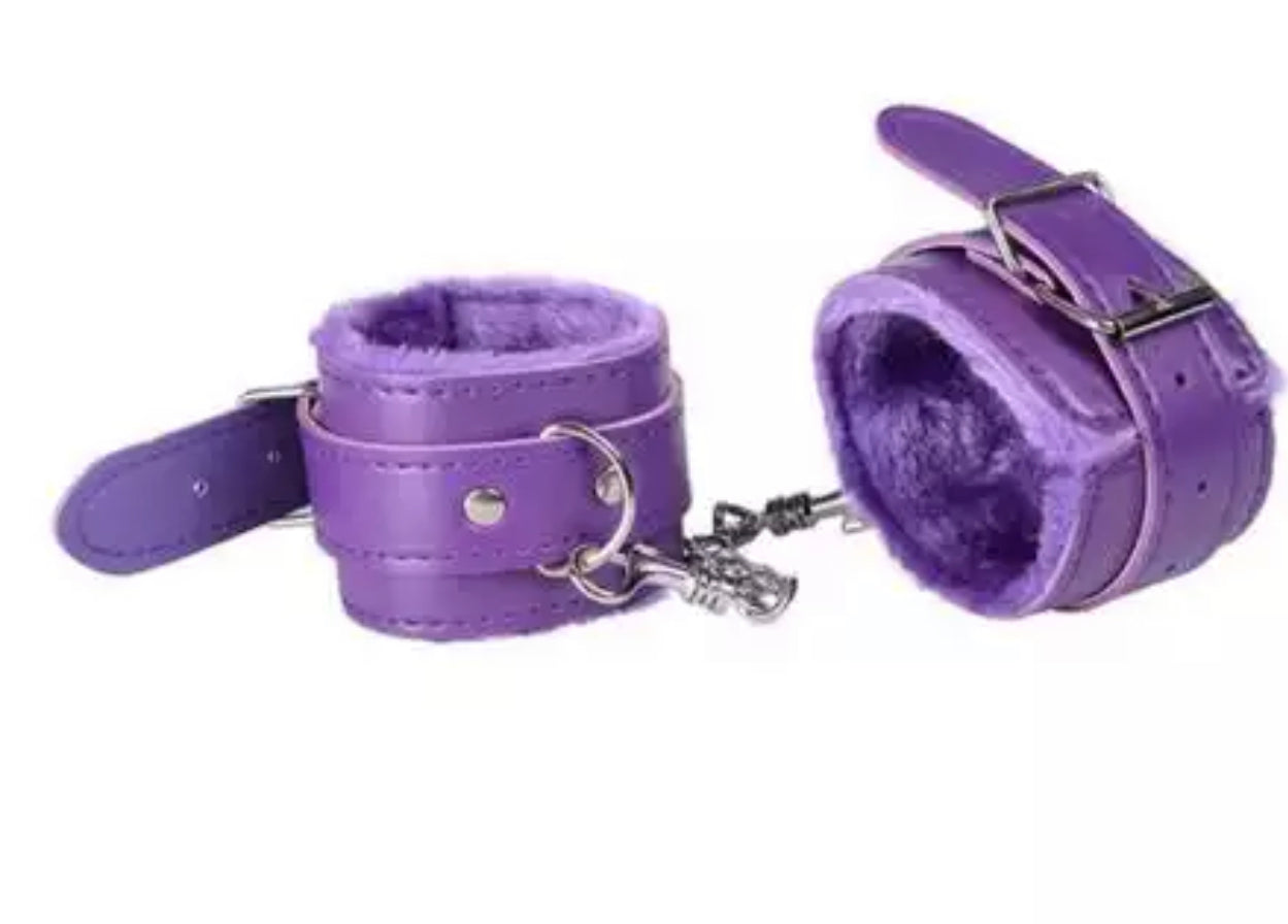Leather Plush Handcuffs