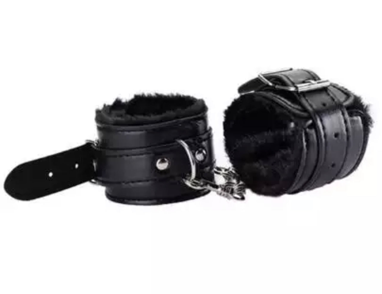 Leather Plush Handcuffs